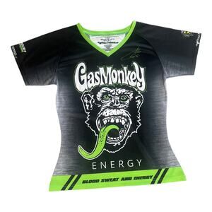 Gas Monkey TEE SHIRT Alex Laughlin Top Womens XS Energy Havoline Pro Things Crew